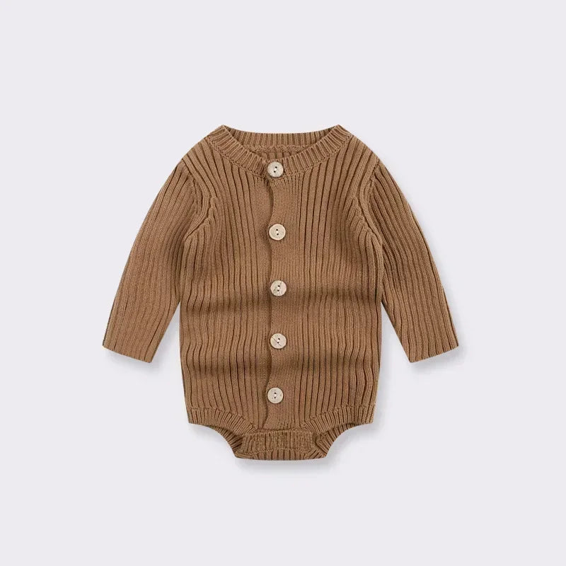 New Autumn Baby Knit Sweater Jumpsuit Triangle Haori Children's Wear Cotton Footies Spring Autumn Season Climbing Clothes DGUKYM