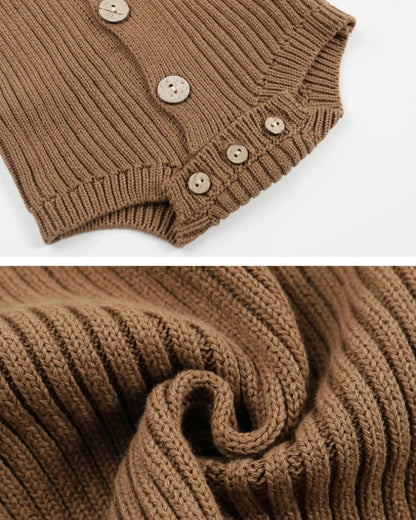 New Autumn Baby Knit Sweater Jumpsuit Triangle Haori Children's Wear Cotton Footies Spring Autumn Season Climbing Clothes DGUKYM
