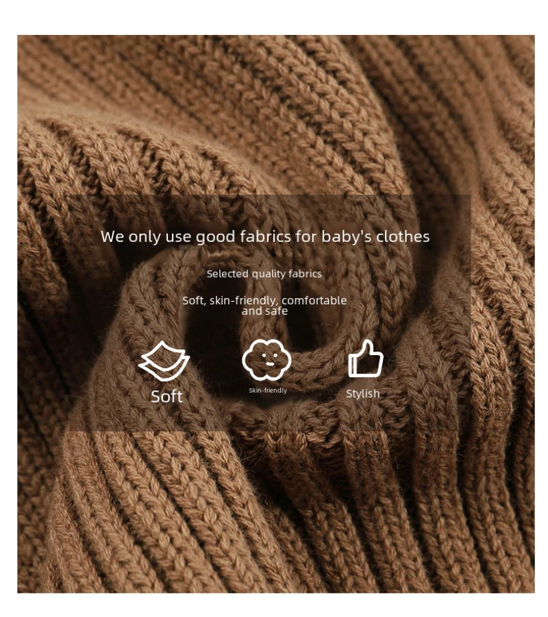 New Autumn Baby Knit Sweater Jumpsuit Triangle Haori Children's Wear Cotton Footies Spring Autumn Season Climbing Clothes DGUKYM