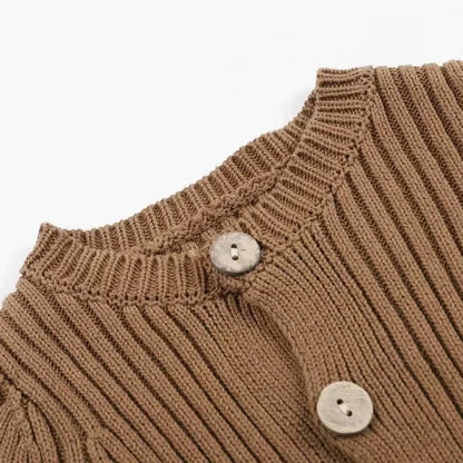 New Autumn Baby Knit Sweater Jumpsuit Triangle Haori Children's Wear Cotton Footies Spring Autumn Season Climbing Clothes DGUKYM