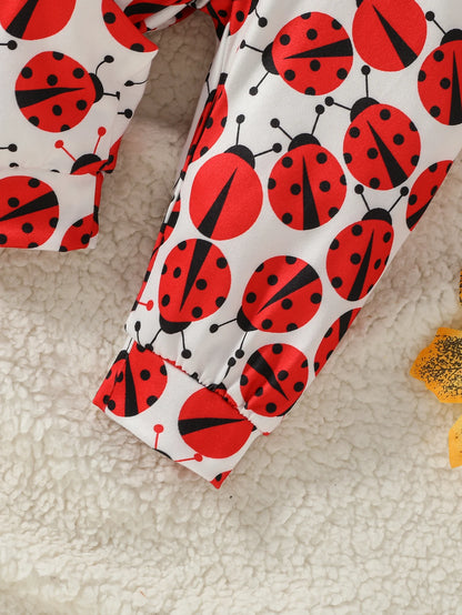 LadyLove – 3-Piece Baby Girl Outfit with Ladybird Bodysuit, Pants & Headband